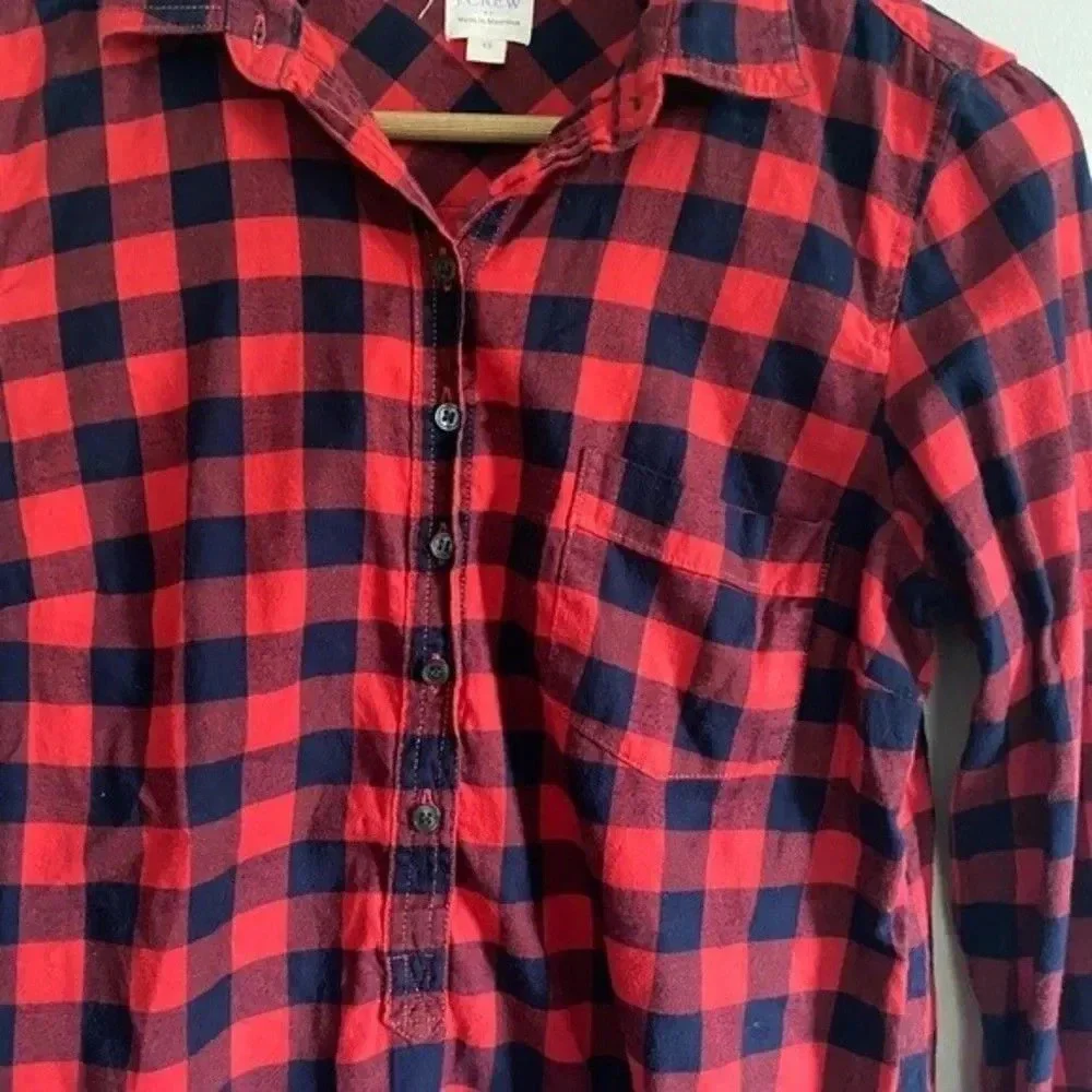 J. Crew Buffalo Plaid Top